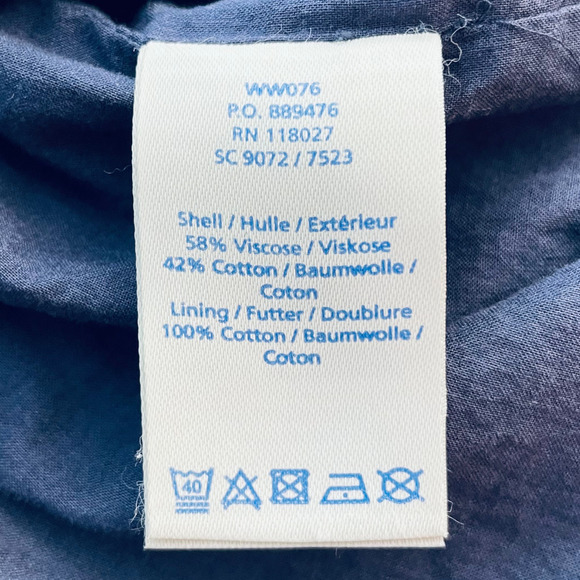 🍀Boden Navy Blue Sleeveless Crêpe Shift Dress with Tie Waist size 8L - Picture 7 of 8